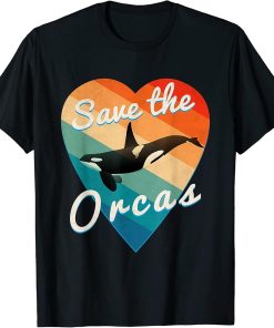 Save the orcas shirt | save the sea pandas shirt retro style