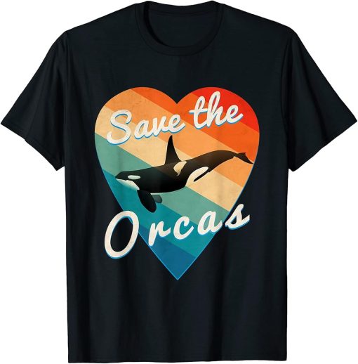 Save the orcas shirt | save the sea pandas shirt retro style