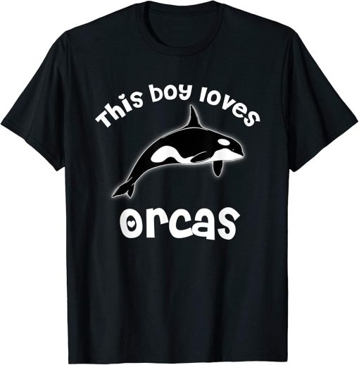 This Boy Loves Orcas Lover T-Shirt Funny Killer Whale T-Shirt