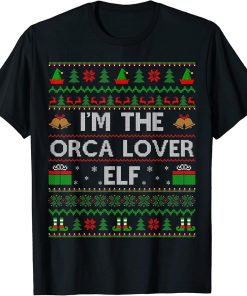 Family Matching Ugly I"m The Orca Lover Elf Christmas T-Shirt